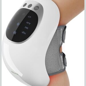 White Wearable Massager Vibration , heating ,red light